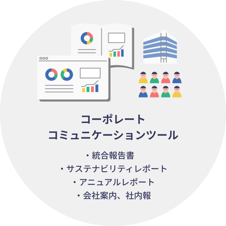 コーポレートコミュニケーションツール（統合報告書・サステナビリティレポート・会社案内・社内報）